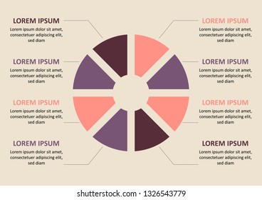 Business data visualization. Process chart. Abstract elements of graph, diagram with steps, options, parts or processes. Vector business template for presentation.