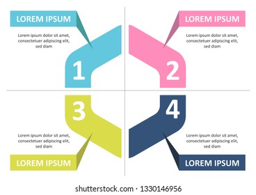 Business data visualization. Process chart. Abstract elements of graph, diagram with steps, options, parts or processes. Vector business template for presentation.