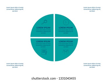 Business data visualization. Process chart. Abstract elements of graph, diagram with steps, options, parts or processes. Vector business template for presentation.