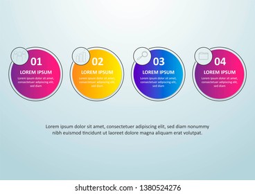 Business data visualization. Process chart. Abstract elements of graph, diagram with steps, options, parts or processes. Vector business template for presentation.