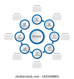 Business data visualization. Process chart. Abstract elements of graph, diagram with steps, options, parts or processes. Vector business template for presentation. Creative concept for infographic.