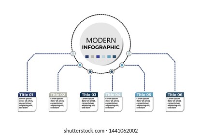 Business data visualization. Process chart. Abstract elements of graph, diagram with steps, options, parts or processes. Vector business template for presentation. Creative concept for infographic. 