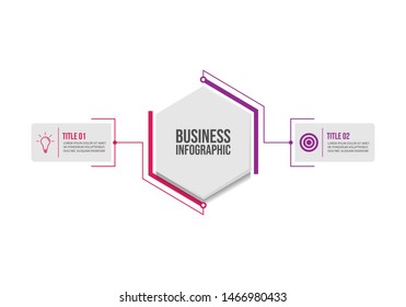 Business data visualization. Process chart. Abstract elements of graph, diagram with steps, options, parts or processes
