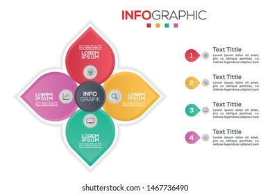 Business data visualization. Process chart. Abstract elements of graph, diagram with steps, options, parts or processes. Vector business template for presentation. Creative concept for infographic.