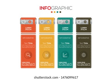 Business data visualization. Process chart. Abstract elements of graph, diagram with steps, options, parts or processes. Vector business template for presentation. Creative concept for infographic.