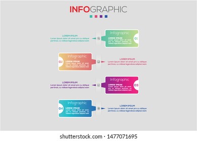 Business data visualization. Process chart. Abstract elements of graph, diagram with steps, options, parts or processes. Vector business template for presentation. Creative concept for infographic.