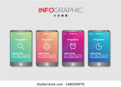 Business data visualization. Process chart. Abstract elements of graph, diagram with steps, options, parts or processes. Vector business template for presentation. Creative concept for infographic.