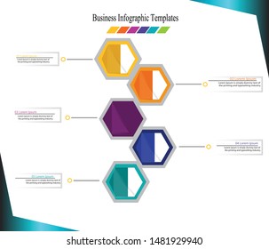 Business data visualization. Process chart. Abstract elements of graph,