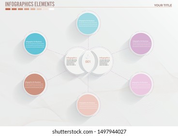 Business data visualization. Process chart. Abstract elements of graph, diagram with steps, options, parts or processes.