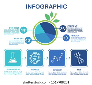 Business data visualization. Process chart. Abstract elements of graph, diagram with steps, options, parts or processes. Vector business template for presentation. Creative concept for infographic