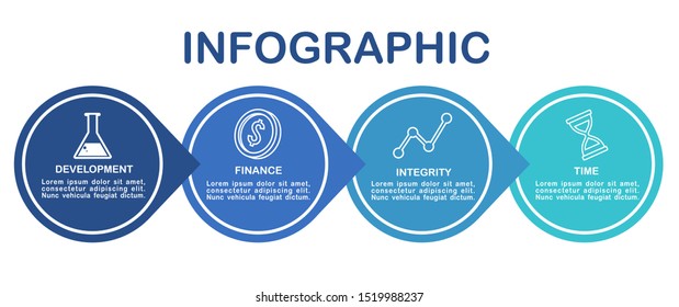 Business data visualization. Process chart. Abstract elements of graph, diagram with steps, options, parts or processes. Vector business template for presentation. Creative concept for infographic