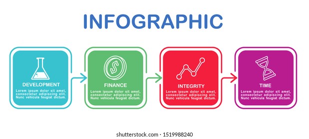 Business data visualization. Process chart. Abstract elements of graph, diagram with steps, options, parts or processes. Vector business template for presentation. Creative concept for infographic