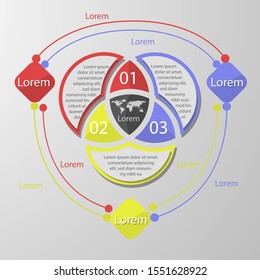 Business data visualization. Process chart. Abstract elements of graph, diagram with steps, options, parts or processes. Creative concept infographic business for presentation.