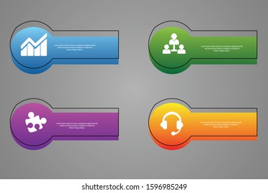 Business data visualization. Process chart. Abstract elements of graph, diagram with steps, options, parts or processes. Vector business template for presentation. Creative concept for infographic.