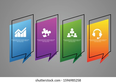 Business data visualization. Process chart. Abstract elements of graph, diagram with steps, options, parts or processes. Vector business template for presentation. Creative concept for infographic.