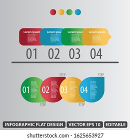 Business data visualization. Process chart. Abstract elements of graph, diagram with steps, options, parts or processes. Vector business template for presentation. Creative concept for infographic.