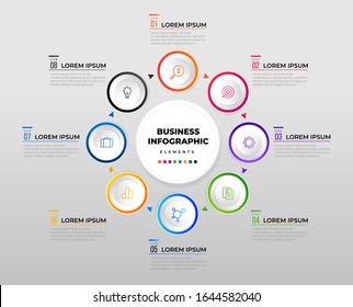Business data visualization. Process chart.  Vector business template for presentation. Creative concept for infographic.