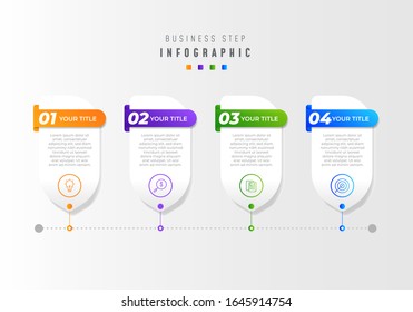 Business data visualization. Process chart. Abstract elements of graph, diagram with steps, options, parts or processes. Vector business template for presentation. Creative concept for infographic.