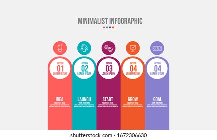 Business data visualization. Process chart. Abstract elements of graph, diagram with steps, options, parts or processes. Vector business template for presentation. Creative concept for infographic.