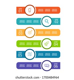 Business data visualization. Process chart. Abstract elements of graph, diagram with steps, options, parts or processes. Vector business template for presentation. Creative concept for infographic.
