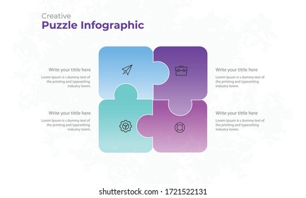 Business data visualization. Process chart. Abstract elements of puzzel, diagram with steps, options, parts or processes. Vector business template for presentation. Creative concept for infographic.