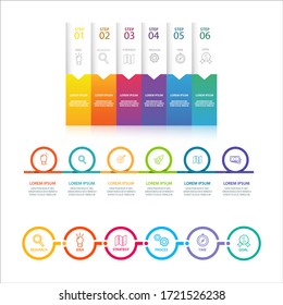 Business data visualization. Process chart. Abstract elements of graph, diagram with steps, options, parts or processes. Vector business template for presentation. Creative concept for infographic.
