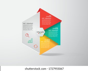 Business data visualization. Process chart. Abstract elements of graph, diagram with steps, options, parts or processes. Vector business template for presentation. Creative concept for infographic.