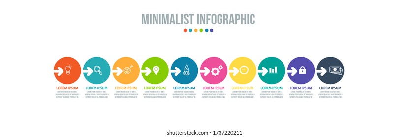Business data visualization. Process chart. Abstract elements of graph, diagram with steps, options, parts or processes. Vector business template for presentation. Creative concept for infographic.
