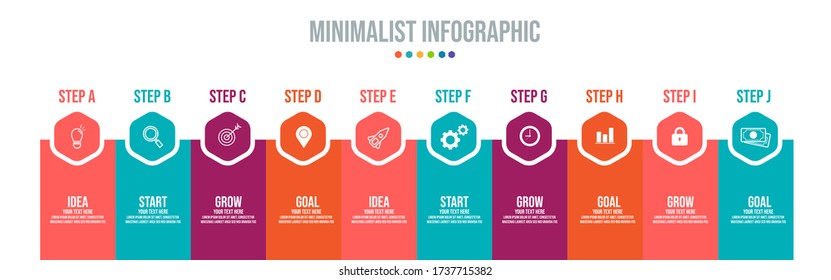 Business data visualization. Process chart. Abstract elements of graph, diagram with steps, options, parts or processes. Vector business template for presentation. Creative concept for infographic.
