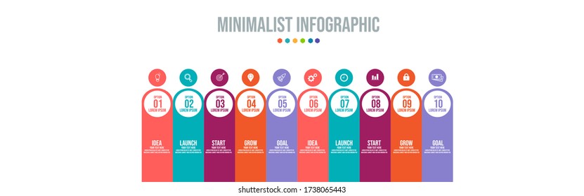Business data visualization. Process chart. Abstract elements of graph, diagram with steps, options, parts or processes. Vector business template for presentation. Creative concept for infographic.
