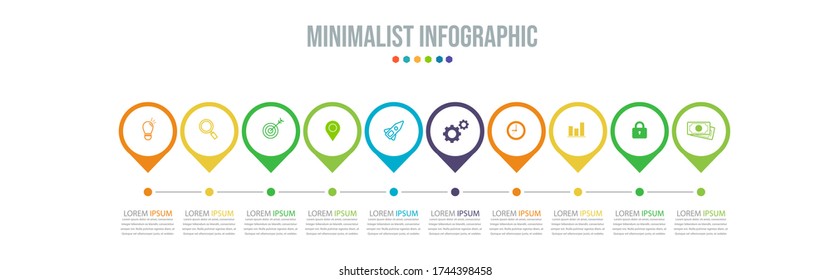 Business data visualization. Process chart. Abstract elements of graph, diagram with steps, options, parts or processes. Vector business template for presentation. Creative concept for infographic.
