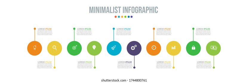 Business data visualization. Process chart. Abstract elements of graph, diagram with steps, options, parts or processes. Vector business template for presentation. Creative concept for infographic.
