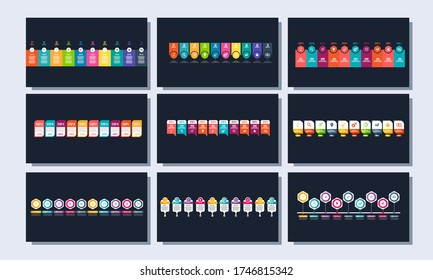 Business data visualization. Process chart. Abstract elements of graph, diagram with steps, options, parts or processes. Vector business template for presentation. Creative concept for infographic.
