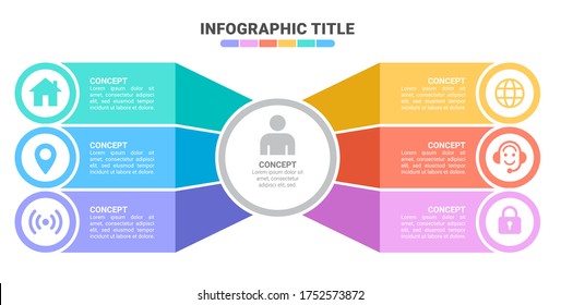 Business data visualization. Process chart. Abstract elements of graph, diagram with steps, options, parts or processes. Vector business template for presentation. Creative concept for infographic