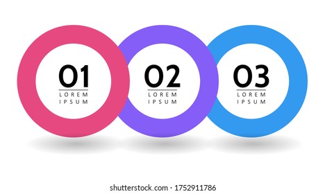 Business data visualization. Process chart. Abstract elements of graph, diagram with 3 and 6 steps, options. Vector business template for presentation. Creative concept for infographic.