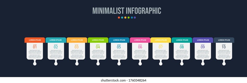 Business data visualization. Process chart. Abstract elements of graph, diagram with steps, options, parts or processes. Vector business template for presentation. Creative concept for infographic.
