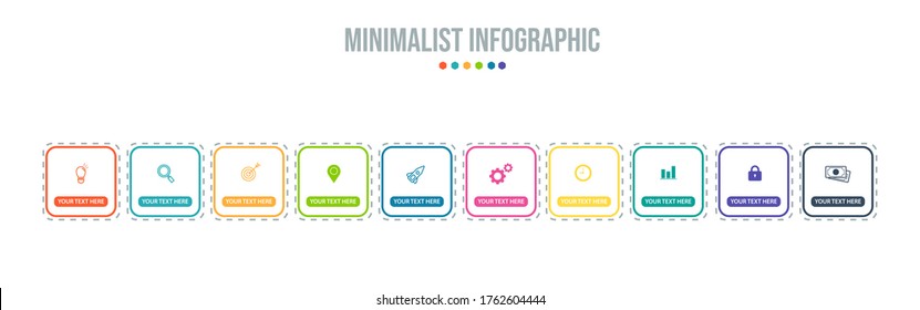 Business data visualization. Process chart. Abstract elements of graph, diagram with steps, options, parts or processes. Vector business template for presentation. Creative concept for infographic.
