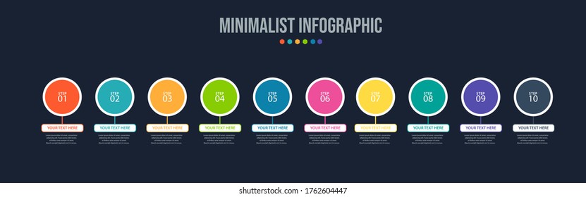 Business data visualization. Process chart. Abstract elements of graph, diagram with steps, options, parts or processes. Vector business template for presentation. Creative concept for infographic.

