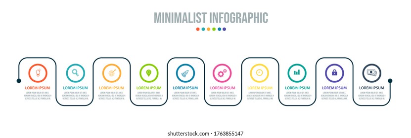 Business data visualization. Process chart. Abstract elements of graph, diagram with steps, options, parts or processes. Vector business template for presentation. Creative concept for infographic.
