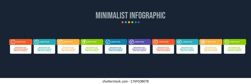 Business data visualization. Process chart. Abstract elements of graph, diagram with steps, options, parts or processes. Vector business template for presentation. Creative concept for infographic.
