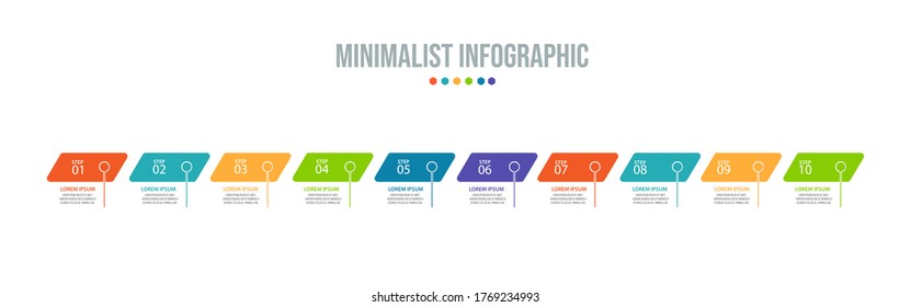 Business data visualization. Process chart. Abstract elements of graph, diagram with steps, options, parts or processes. Vector business template for presentation. Creative concept for infographic.