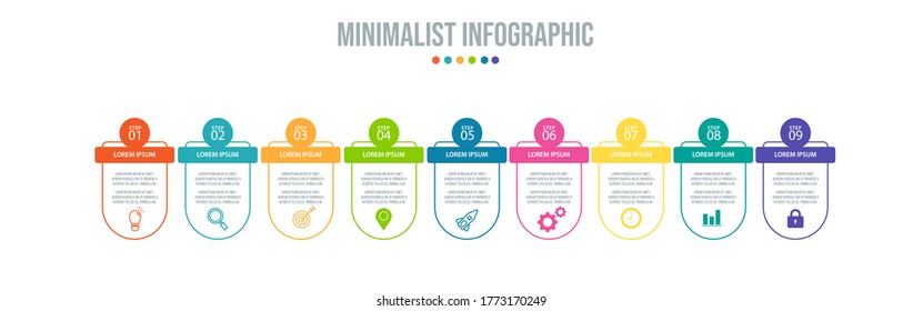 Business data visualization. Process chart. Abstract elements of graph, diagram with steps, options, parts or processes. Vector business template for presentation. Creative concept for infographic.
