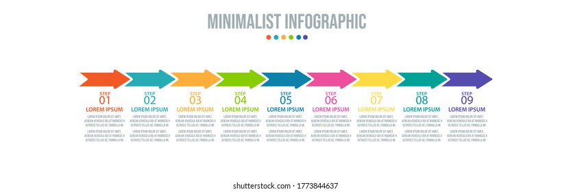 Business data visualization. Process chart. Abstract elements of graph, diagram with steps, options, parts or processes. Vector business template for presentation. Creative concept for infographic.