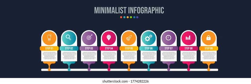 Business data visualization. Process chart. Abstract elements of graph, diagram with steps, options, parts or processes. Vector business template for presentation. Creative concept for infographic.
