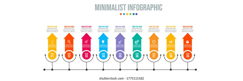 Business data visualization. Process chart. Abstract elements of graph, diagram with steps, options, parts or processes. Vector business template for presentation. Creative concept for infographic.
