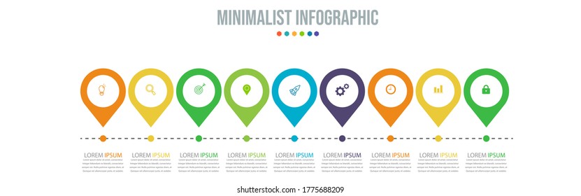 Business data visualization. Process chart. Abstract elements of graph, diagram with steps, options, parts or processes. Vector business template for presentation. Creative concept for infographic.
