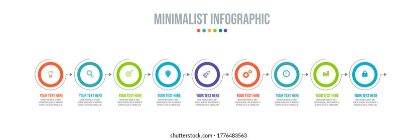 Business data visualization. Process chart. Abstract elements of graph, diagram with steps, options, parts or processes. Vector business template for presentation. Creative concept for infographic.
