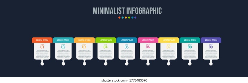 Business data visualization. Process chart. Abstract elements of graph, diagram with steps, options, parts or processes. Vector business template for presentation. Creative concept for infographic.
