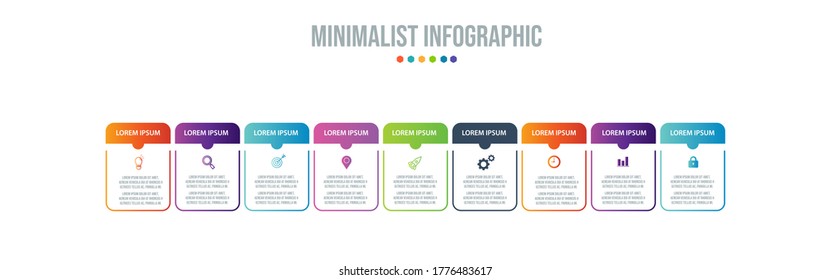 Business data visualization. Process chart. Abstract elements of graph, diagram with steps, options, parts or processes. Vector business template for presentation. Creative concept for infographic.
