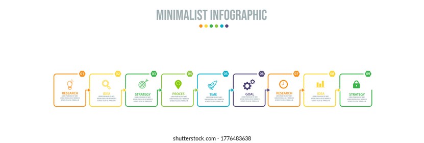 Business data visualization. Process chart. Abstract elements of graph, diagram with steps, options, parts or processes. Vector business template for presentation. Creative concept for infographic.
